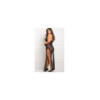 Nuisette longue grande taille fendue transparente 